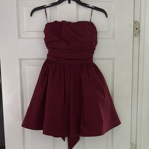 Windsor Strapless Burgundy Dress